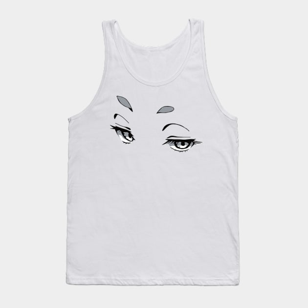 Clone Frierens Sharp Gaze at Fern Cool Frieren Eyes Sousou no Frieren Anime Best Moments SNF-184 Tank Top by Animangapoi